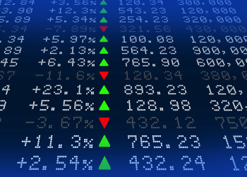 Digital Stock exchange panel