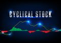 abstract futuristic technology background of cyclical stock and MACD oscillator market graph volume indicator